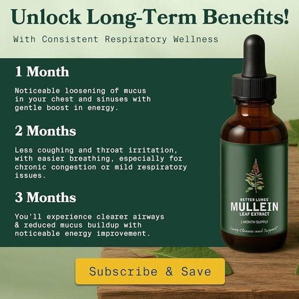BetterLungs Mullein Detox Drops