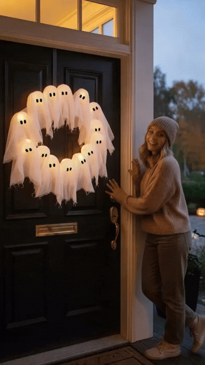 Glow Ghost Wreath