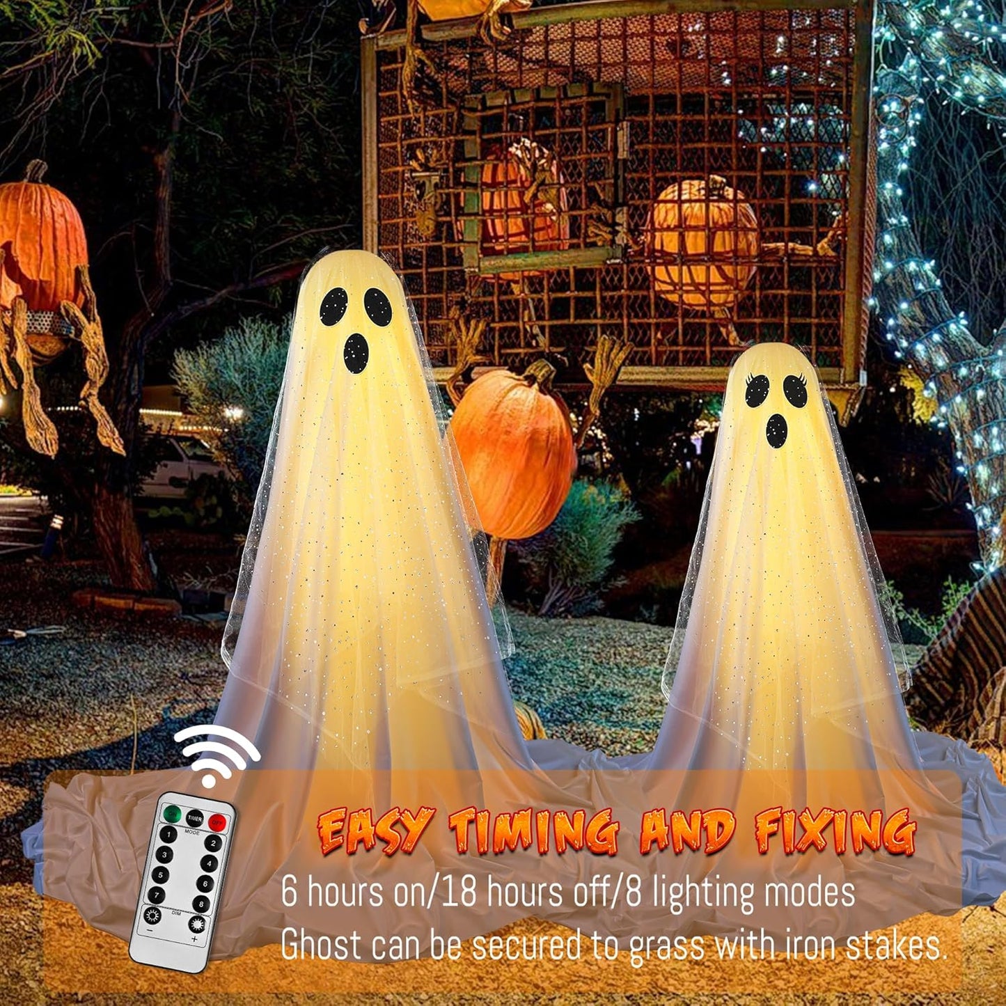 Spooky Ghost Lights with Remote