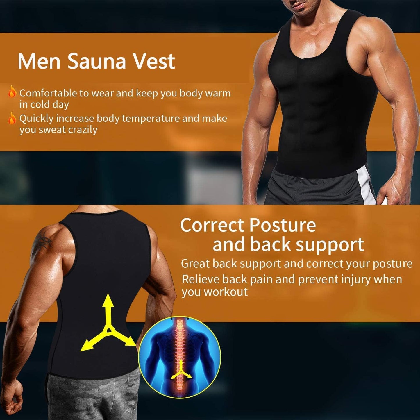 Sweat Boost Sauna Vest for Men