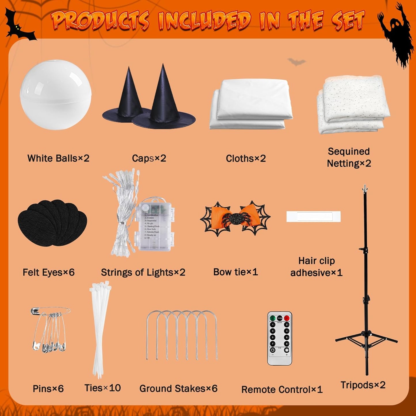 Spooky Ghost Lights with Remote