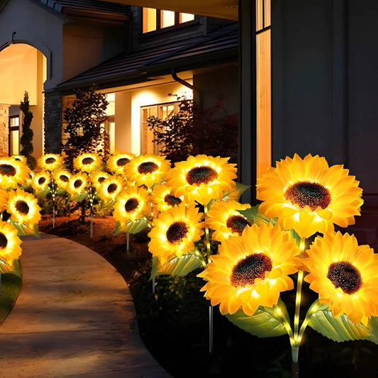 Solar Sunflower Garden Lights
