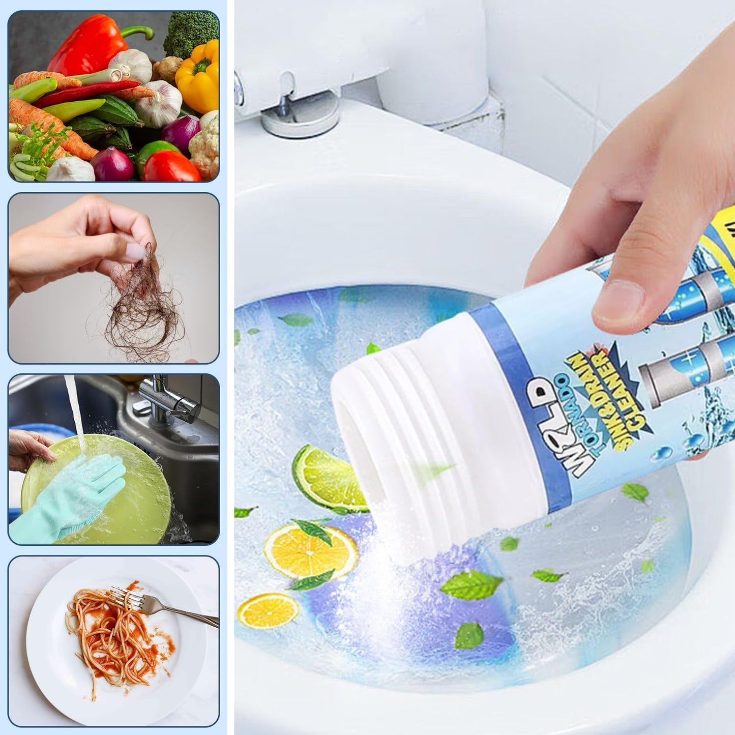 Wild Tornado Sink & Drain Cleaner Powder - Pipeline Dredging Agent